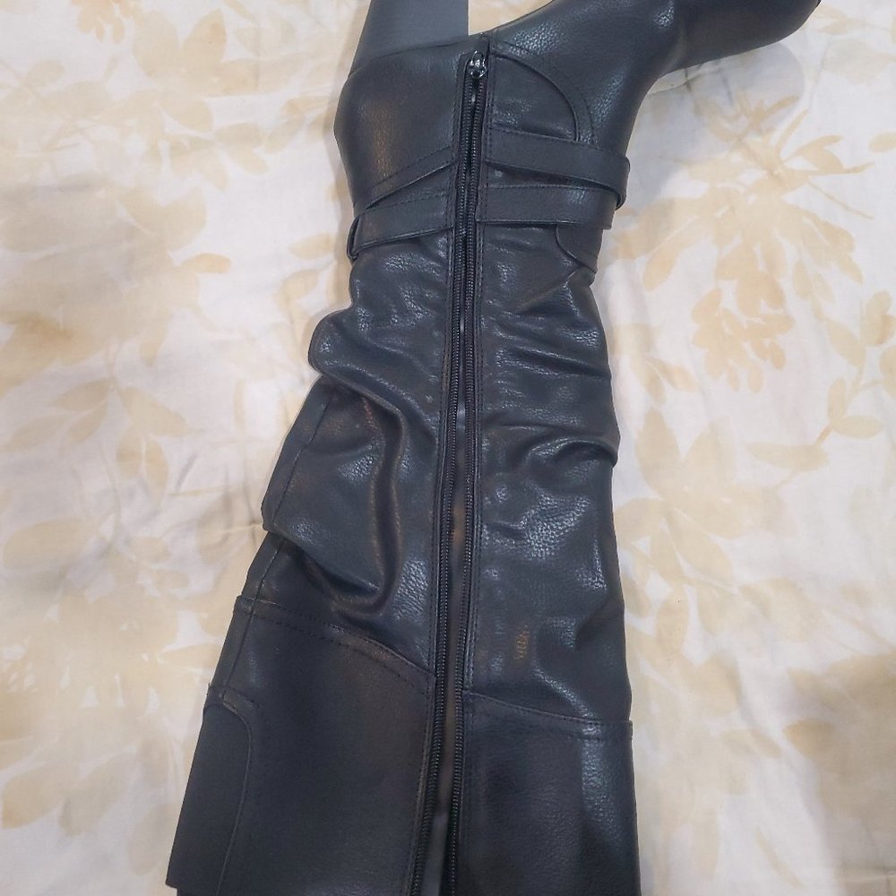 Almost knee high boots